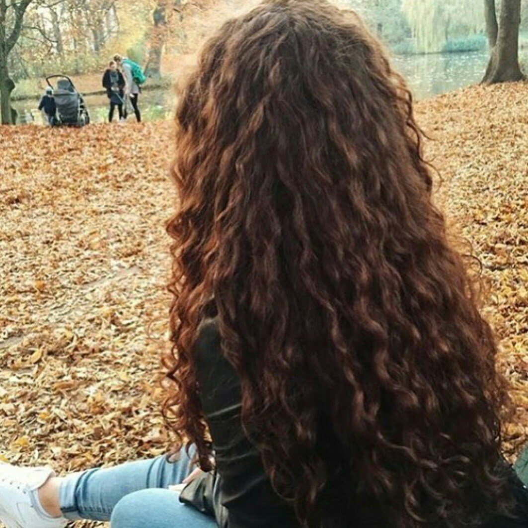 Кудрявые волосы со спины