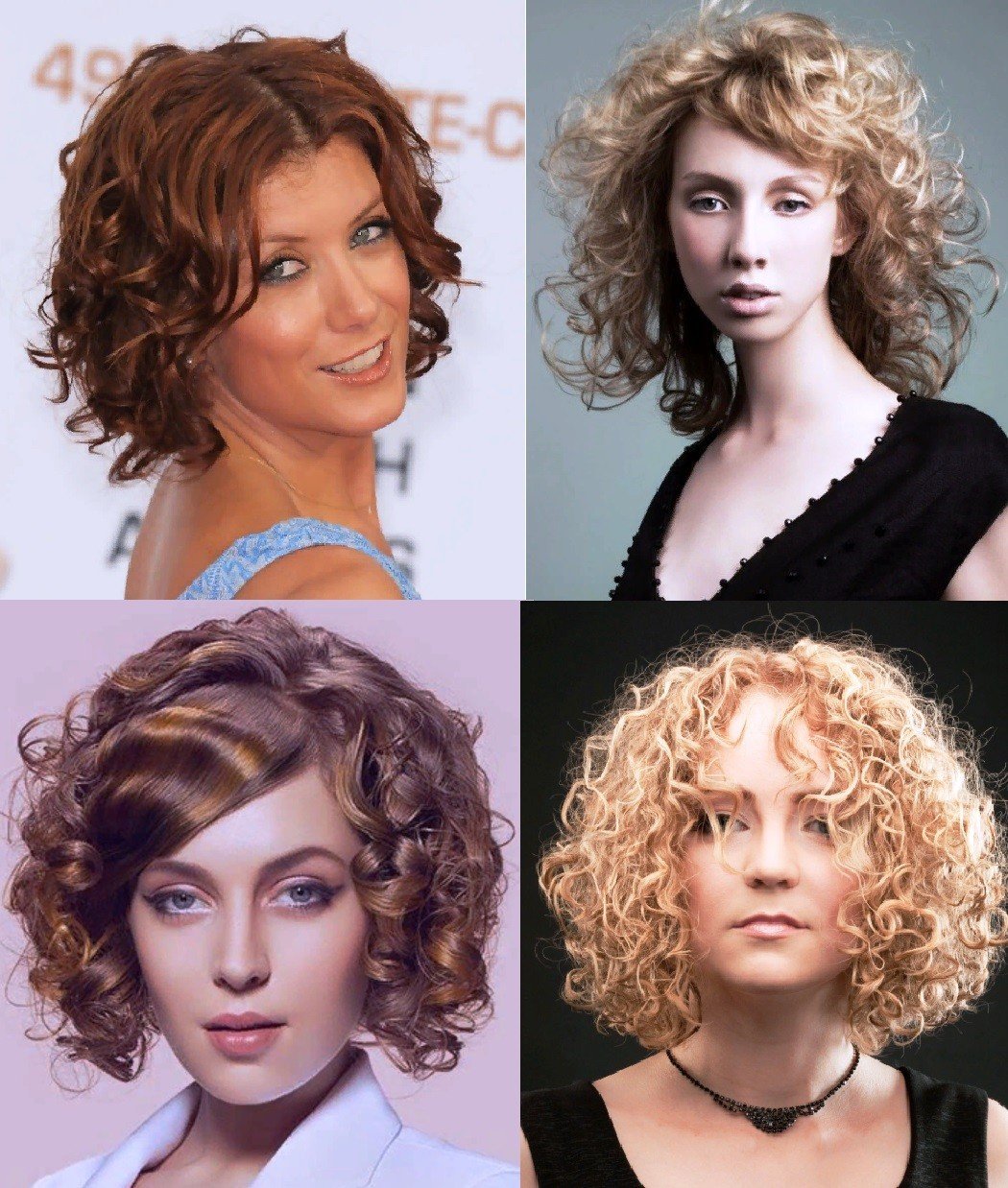 Боб сессон на вьющихся волосах