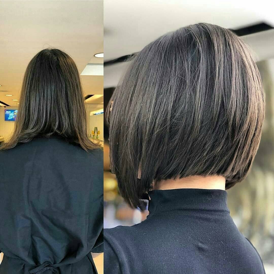 Стрижка удлиненное каре сзади