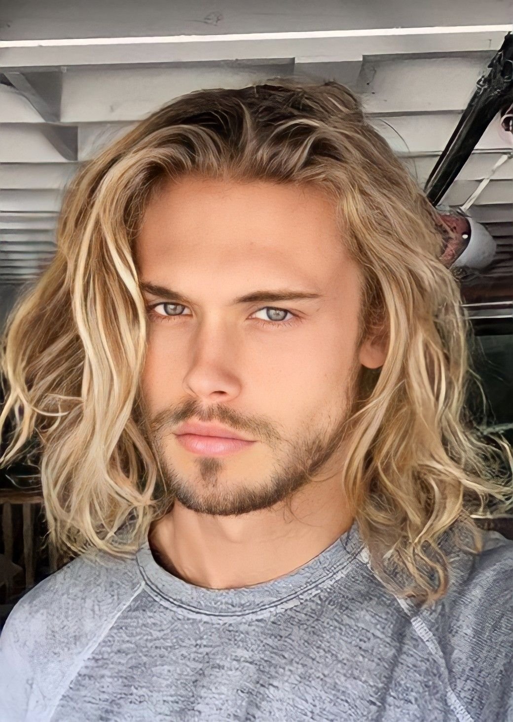 Мужское мелирование на длинные волосы