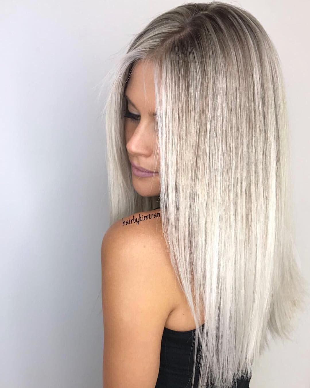 Мелирование с пепельным оттенком