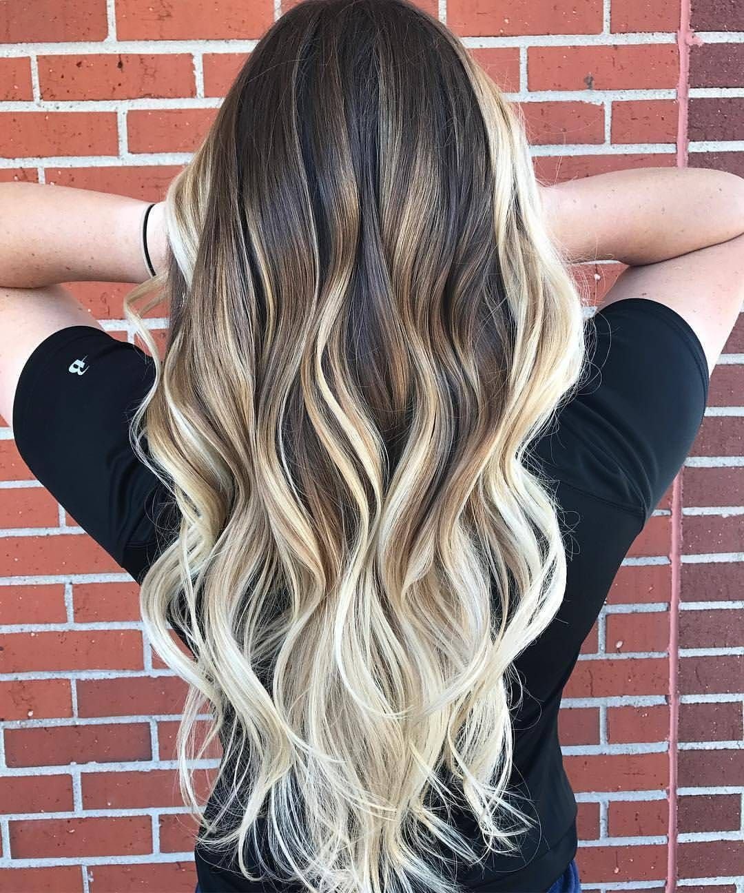 Мелирование крупными прядями на русые волосы