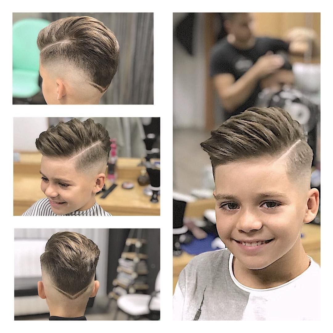 Стрижка для мальчика на темные волосы