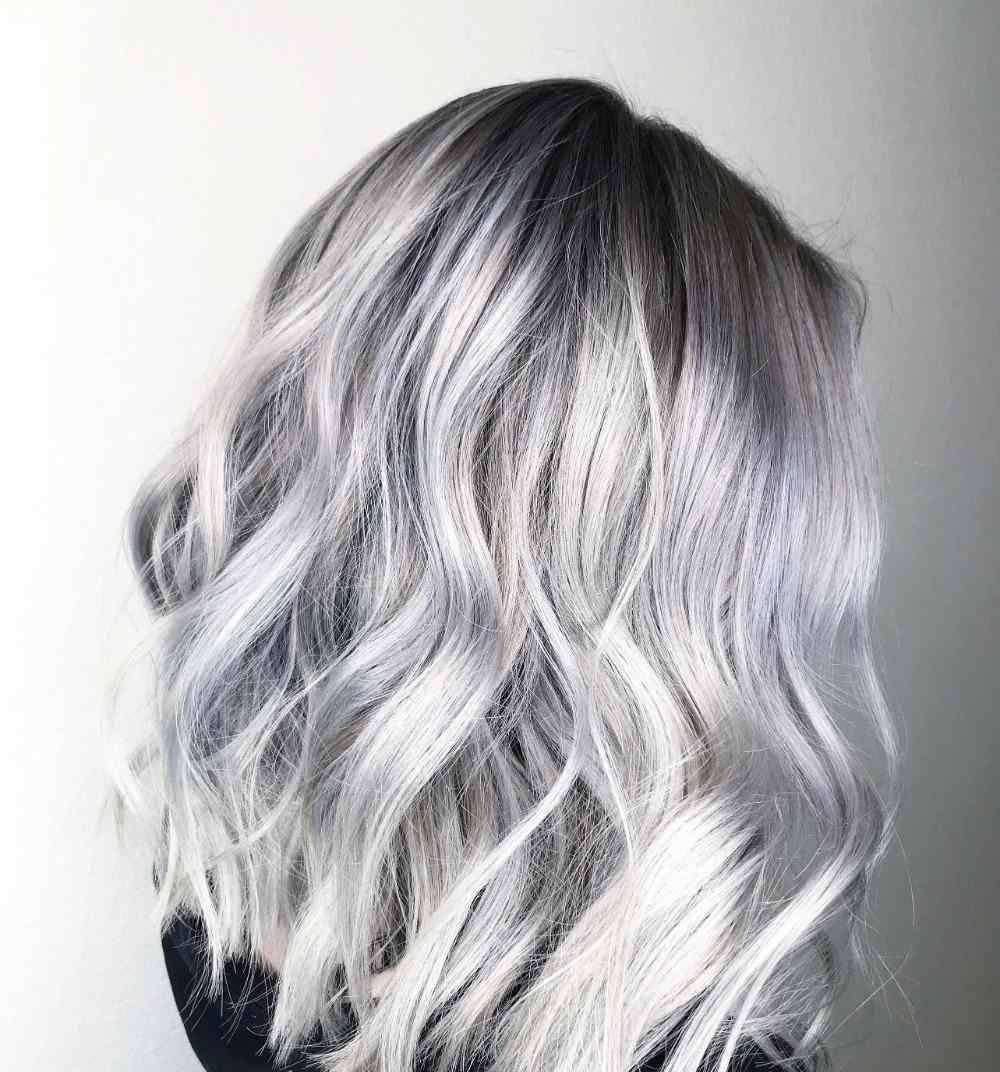 Омбре балаяж пепельный