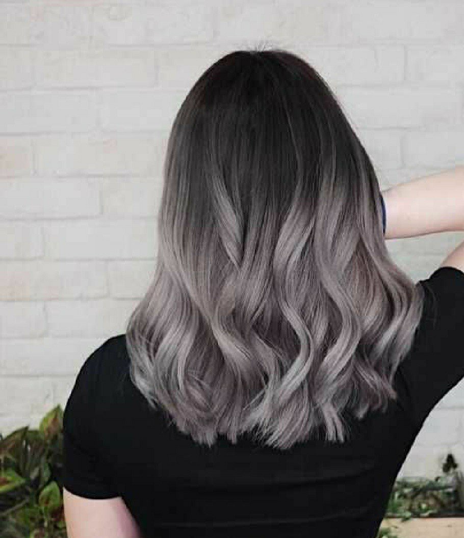 Пепельное омбре