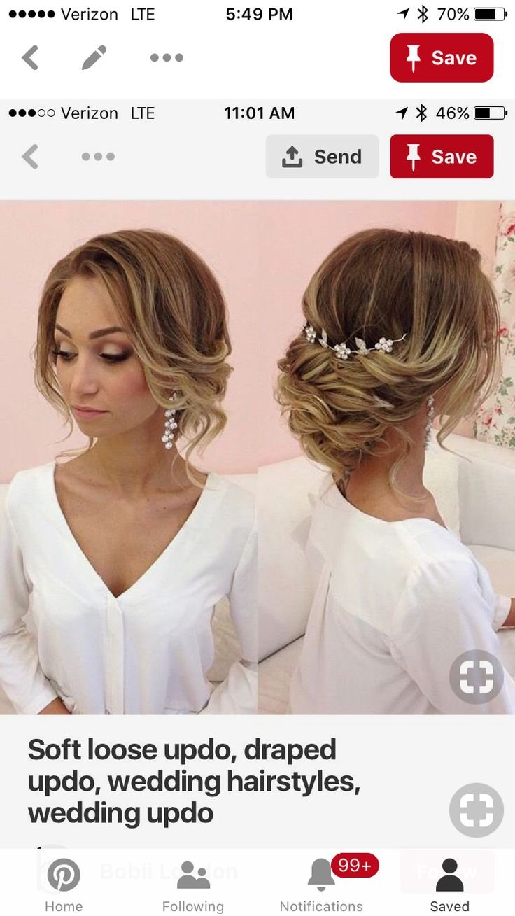 Высокие прически для средних волос