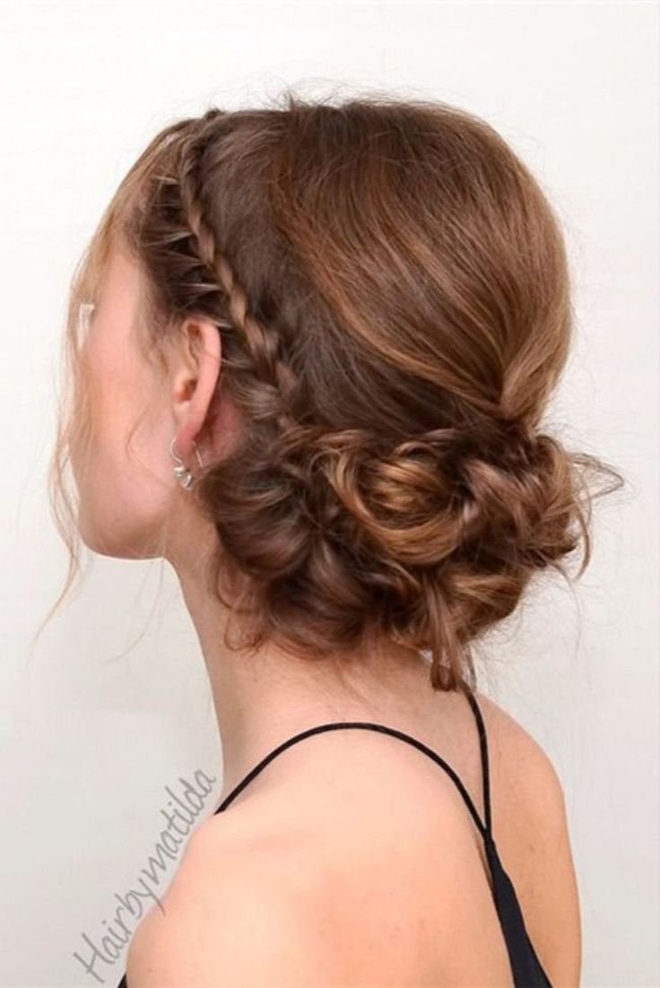 Собранные прически на средние волосы