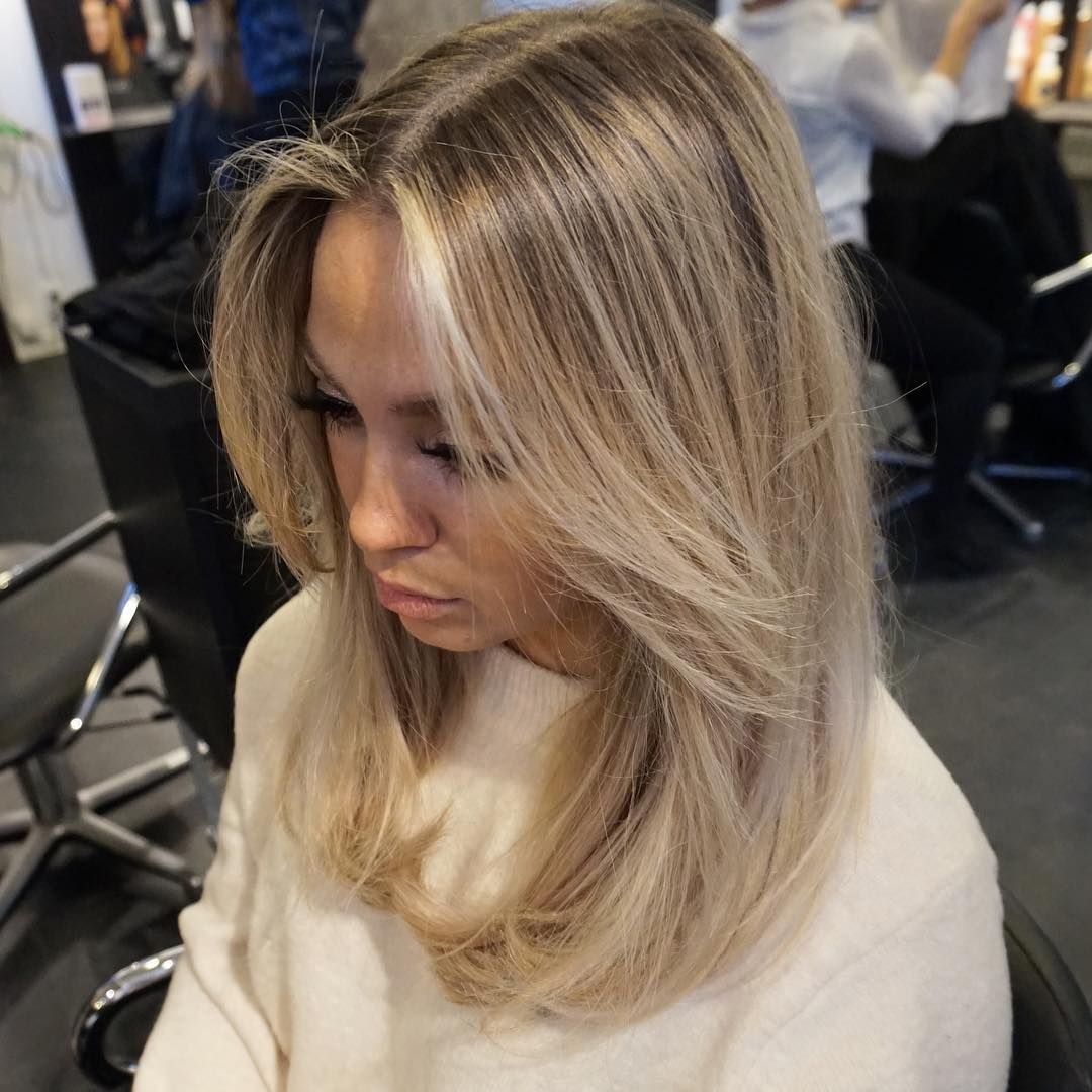 Блонд на карие волосы без осветления