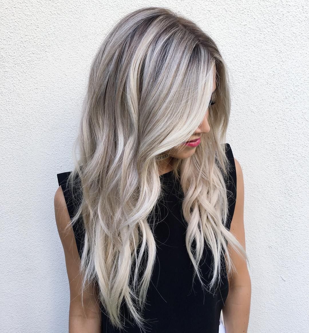 Балаяж платиновый блонд