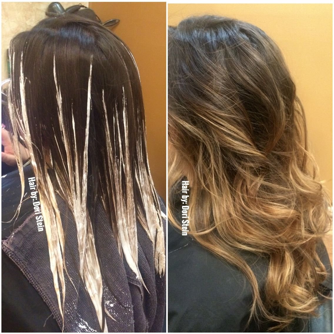 Осветление прядей балаяж техника