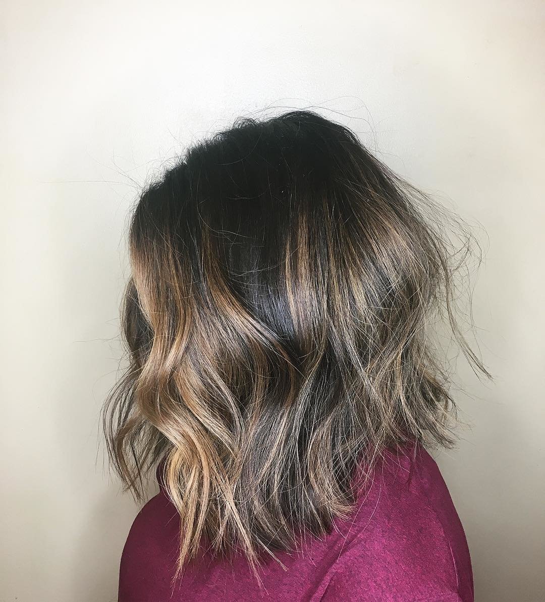 Окрашивание для темных волос с сединой