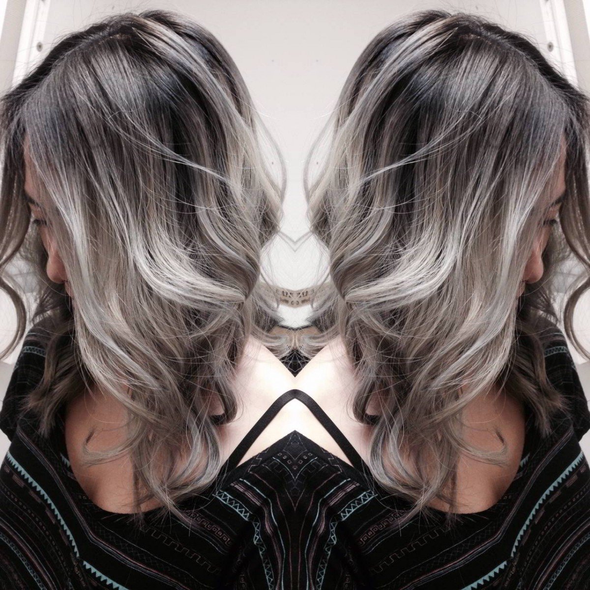 Шатуш балаяж пепельный