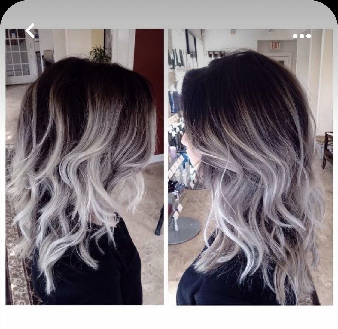 Балаяж белые концы