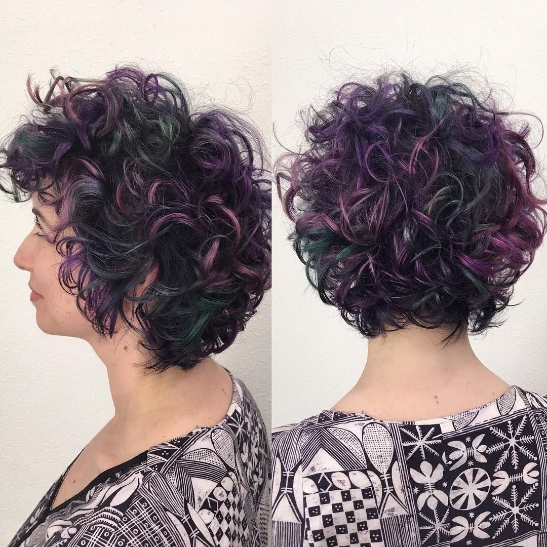 Окрашивание на короткие кудрявые волосы