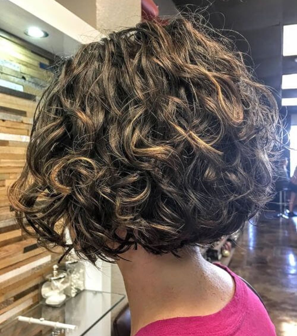 Мелирование на кудрявые волосы стрижка Боб