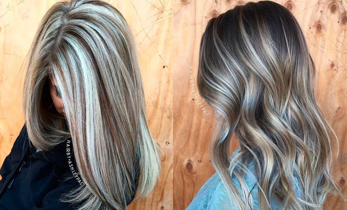 Пепельно-русое мелирование на Боб каре