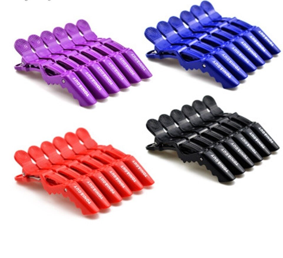 Заколка-краб для волос, пластик, 8см, 2 цвета, кв19-25