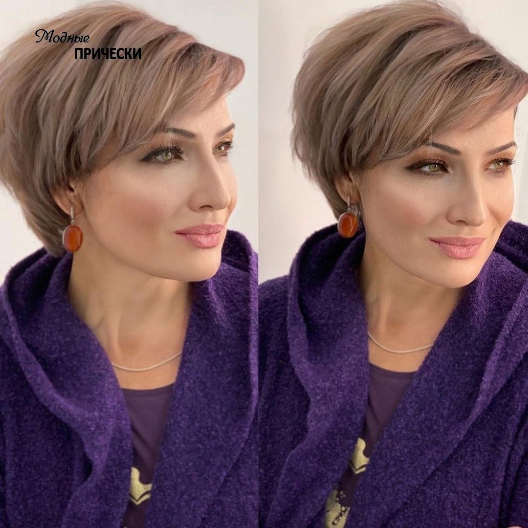 Укладка наружу на короткие волосы