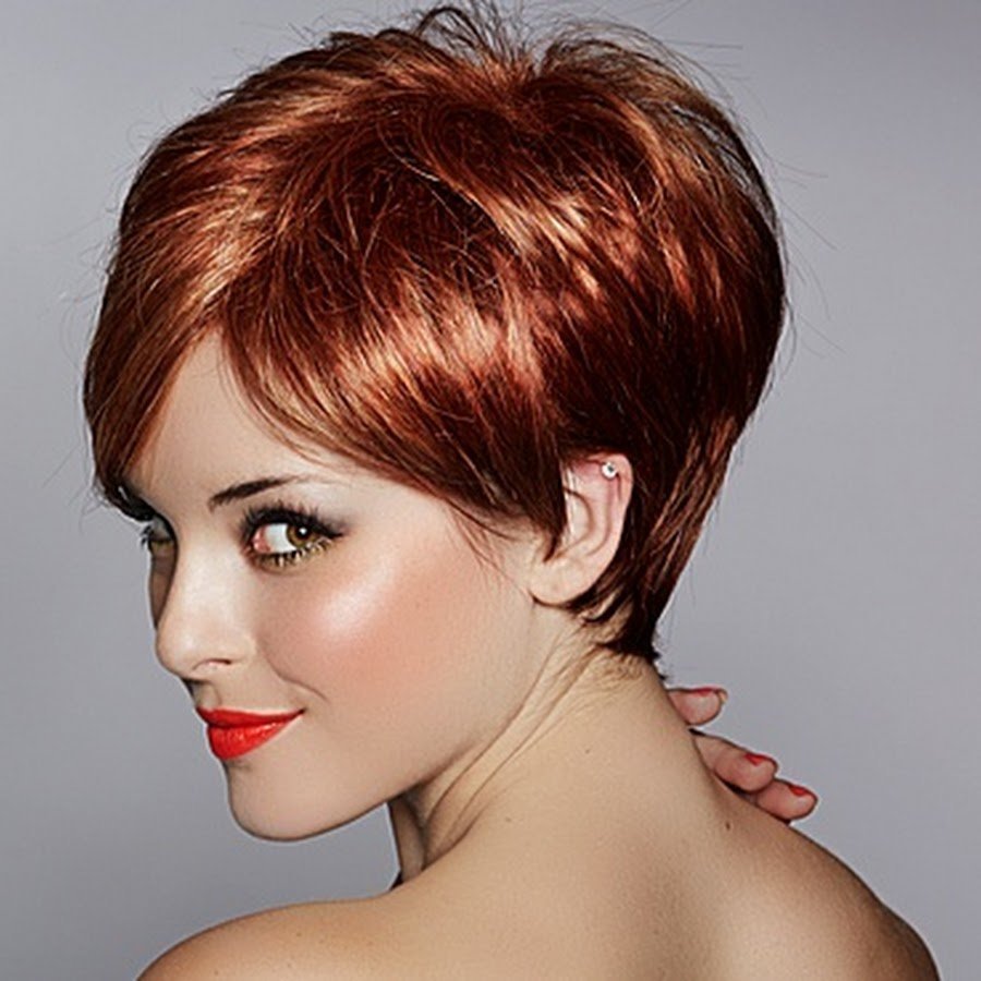 Медный цвет волос короткая стрижка