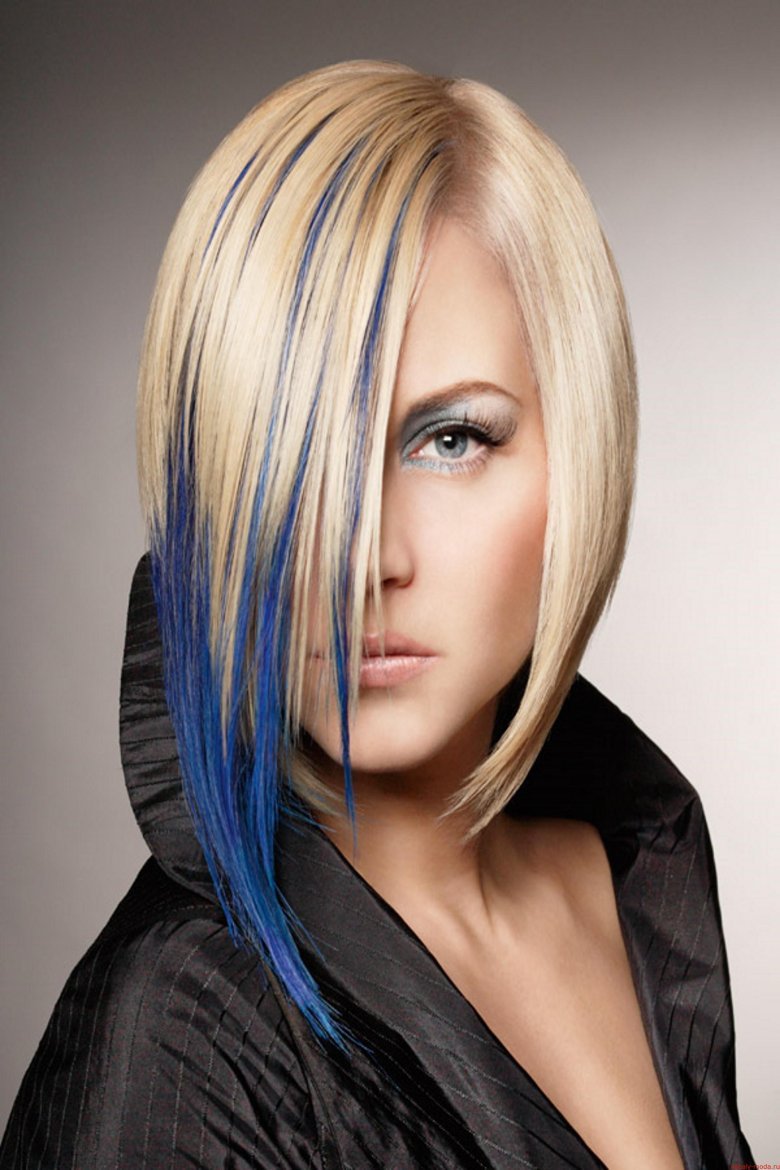 Синие пряди