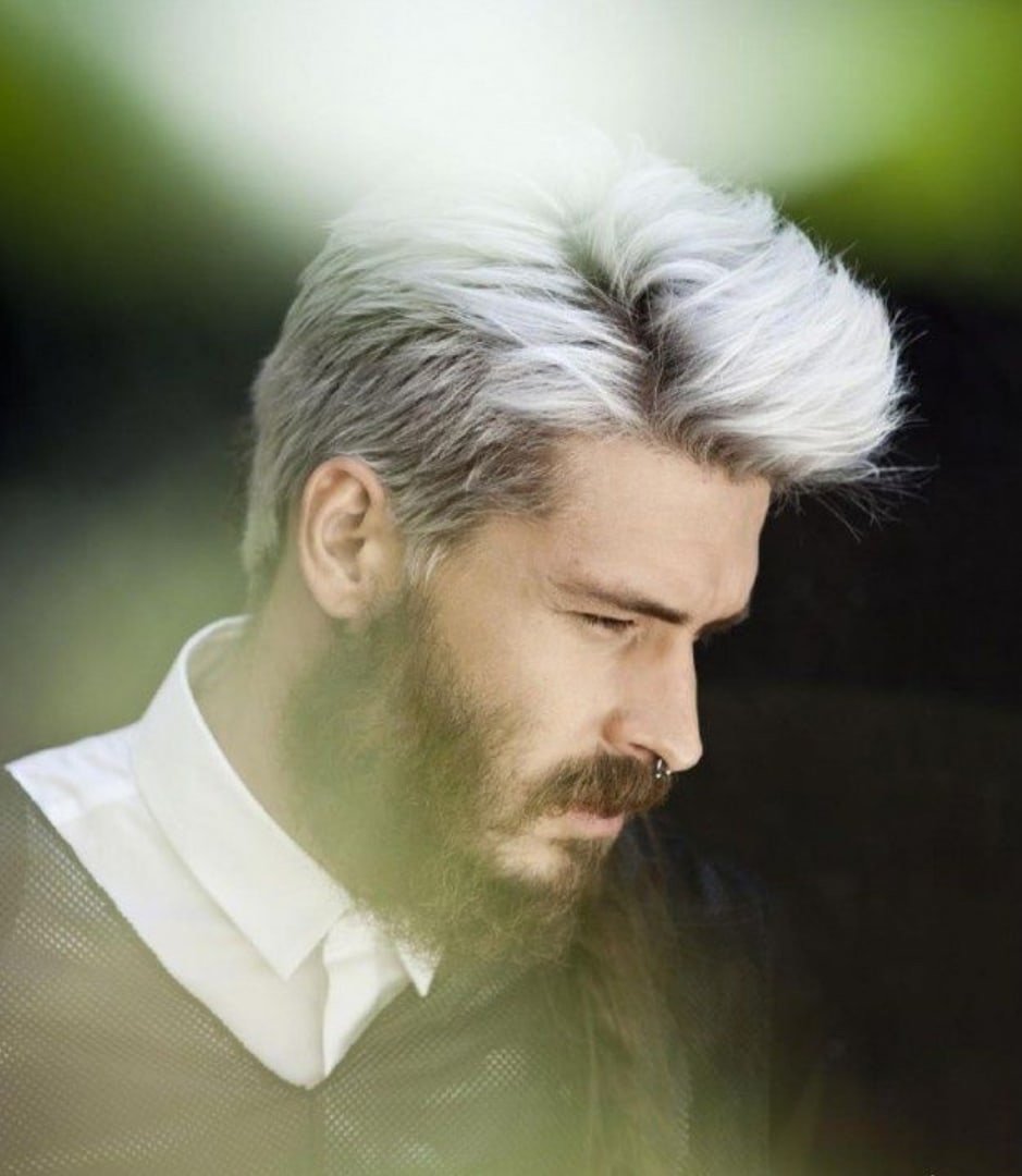 Мужские прически окрашивание сединой