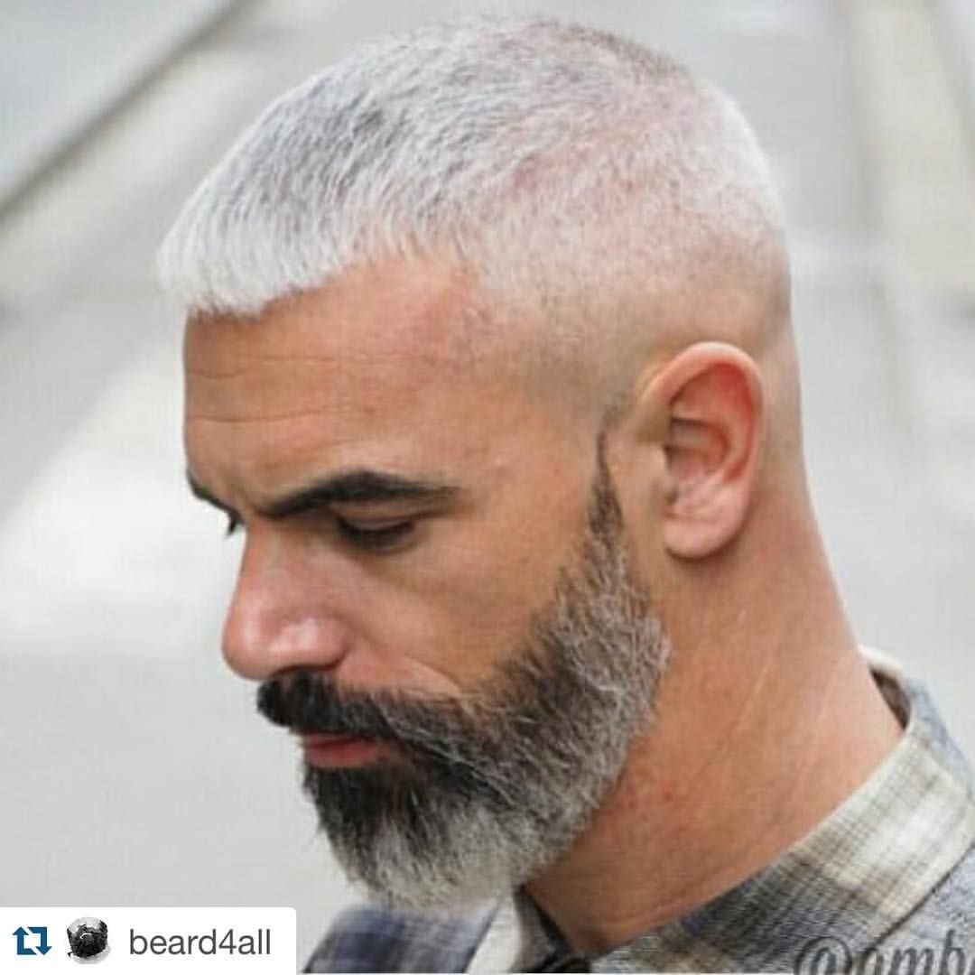 Короткие мужские стрижки на Седые волосы