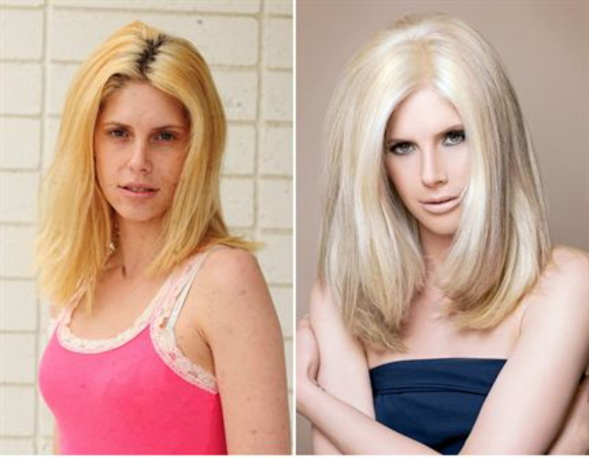 Стильные женские стрижки до и после