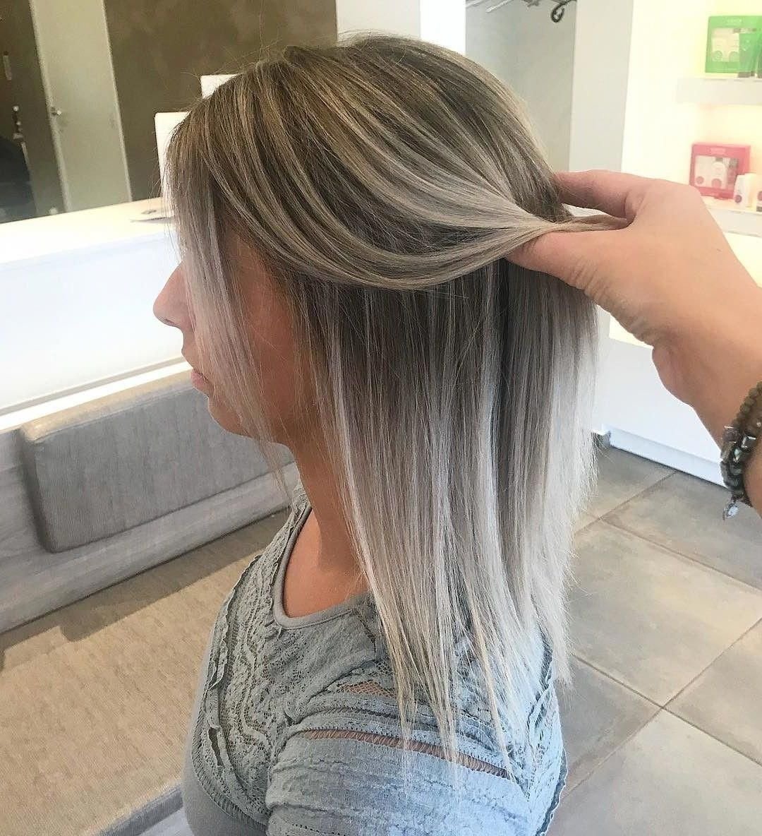 Карамельный пепельный балаяж