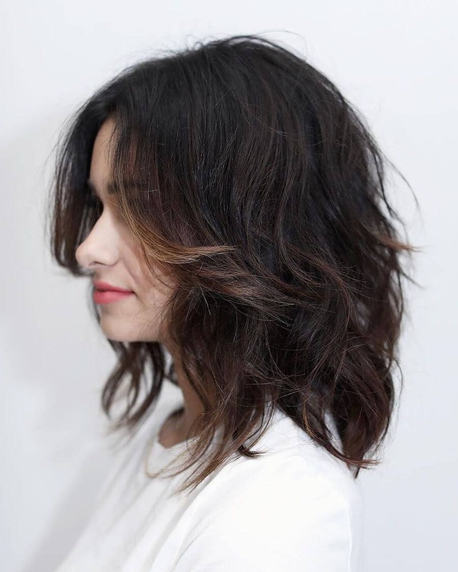 Удлиненное каре кудрявые