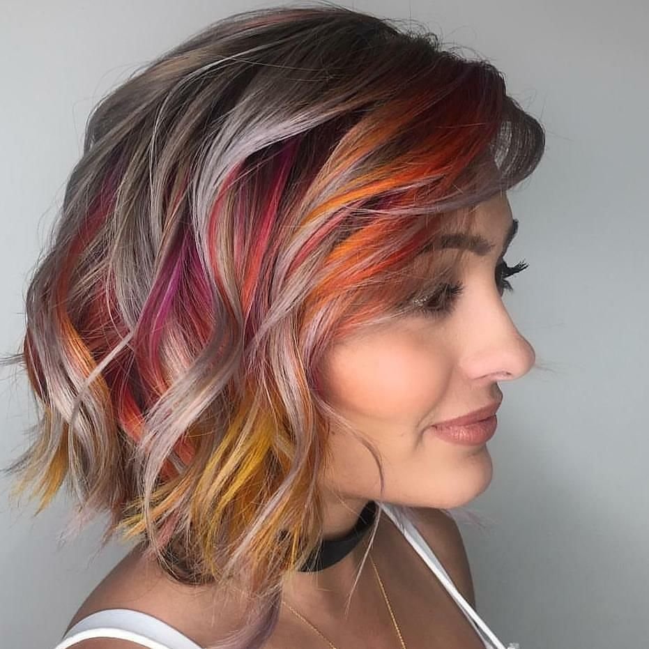 Колорирование волос на стрижку Каскад