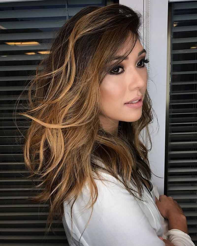 Окрашивание с седыми прядями