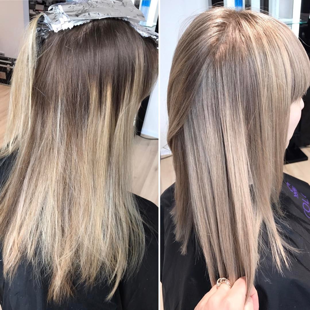 Мелирование корней и тонирование