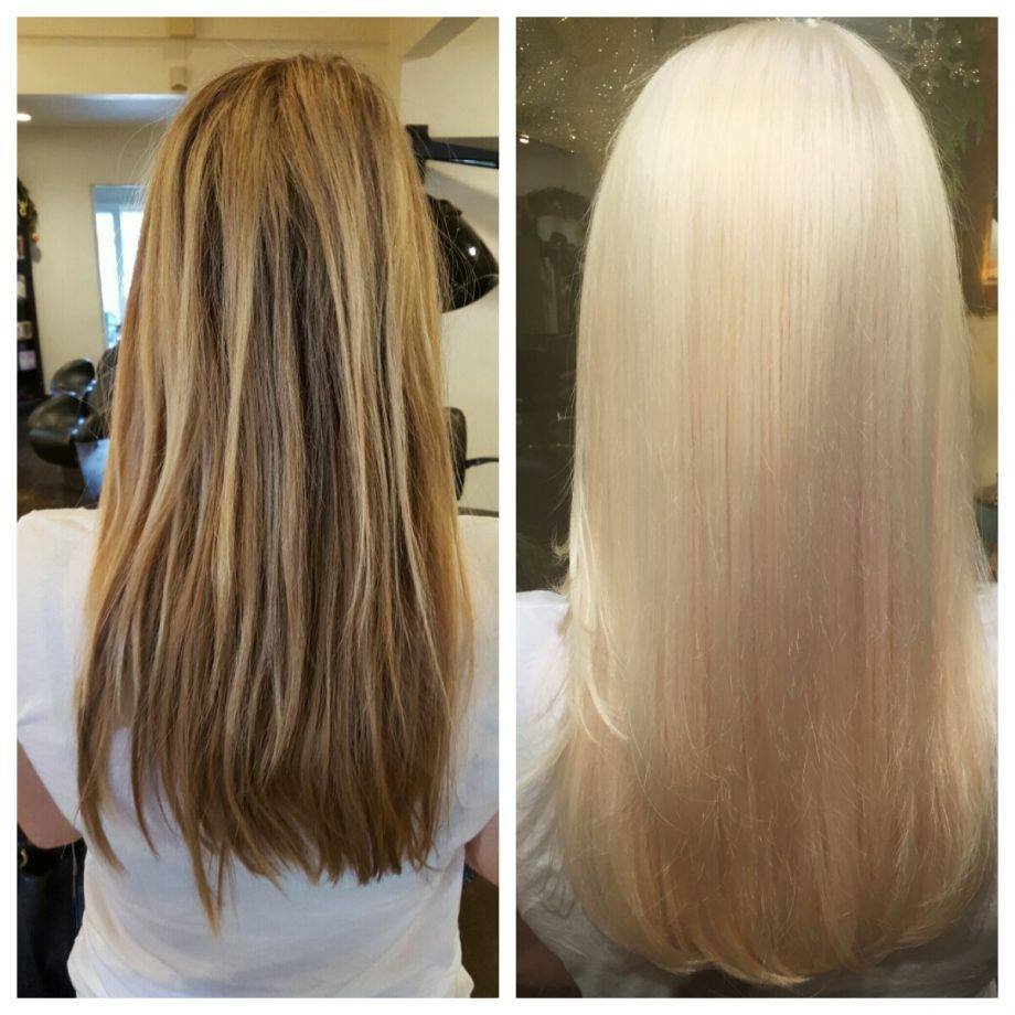 Окрашивание волос осветление