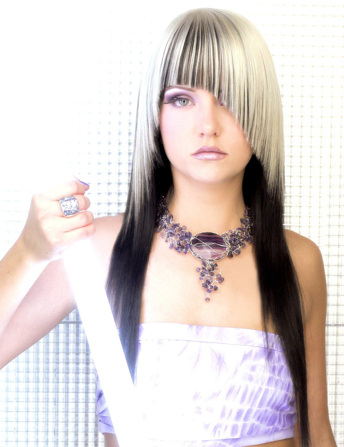 Мелирование перьями