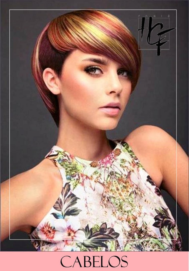 Разноцветные концы волос