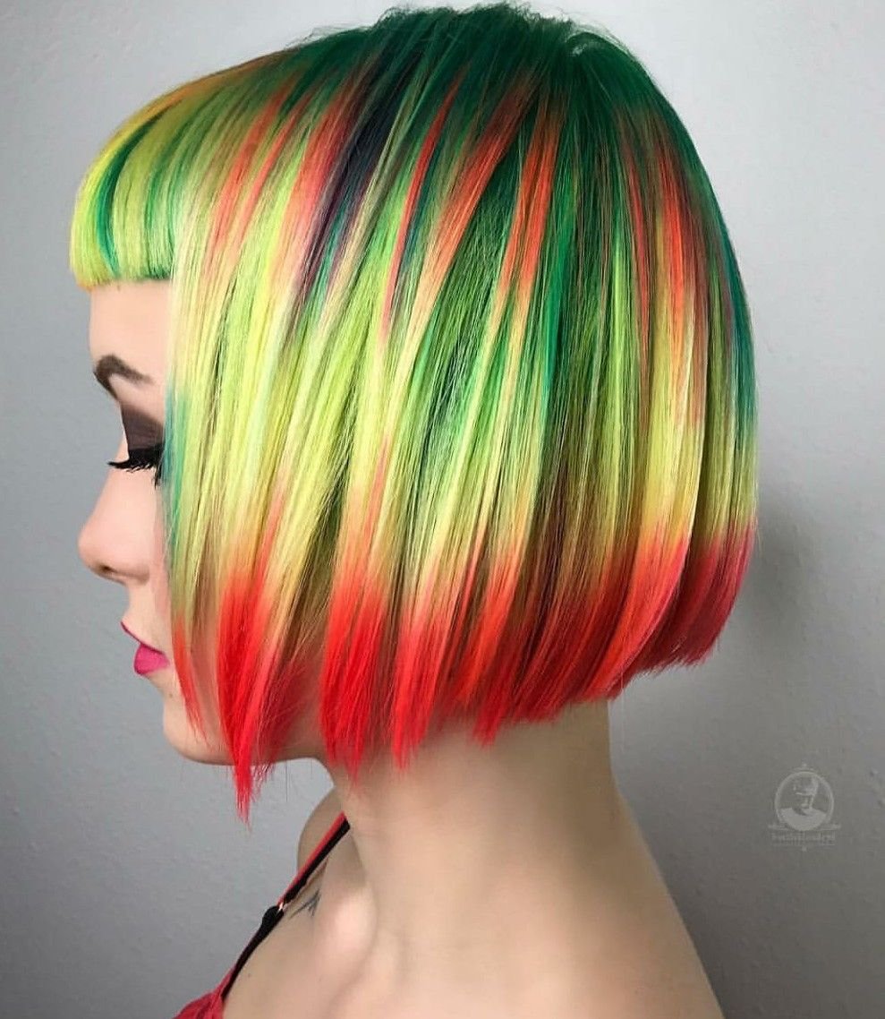 Колорирование волос на Боб каре