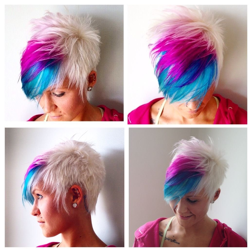 Фиолетовые волосы Пикси Боб