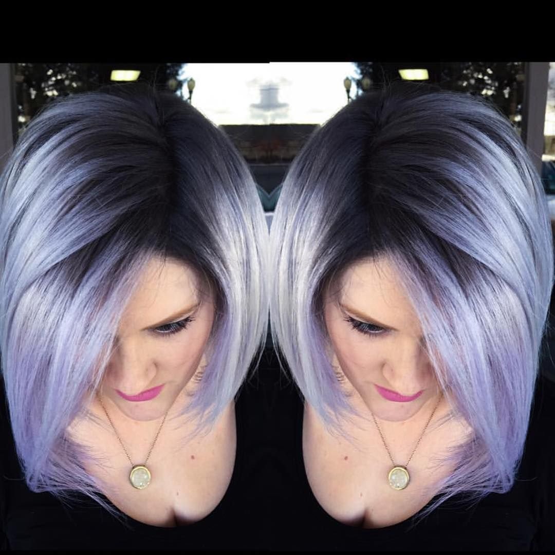 Фиолетовые корни волос