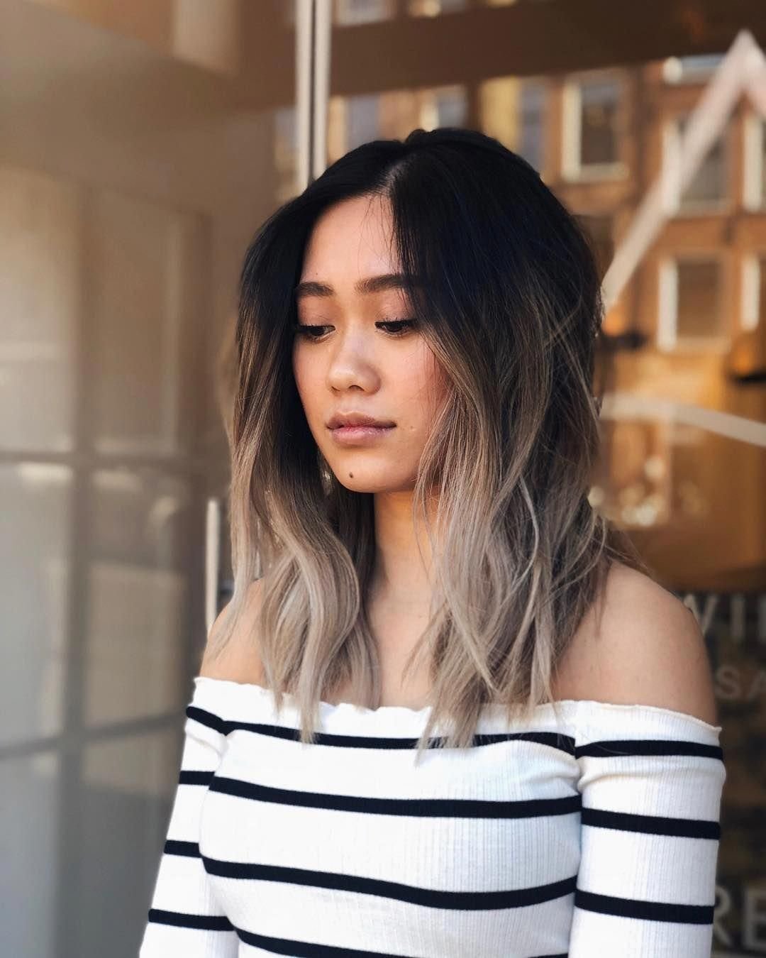 Стрижка омбре на длинные волосы