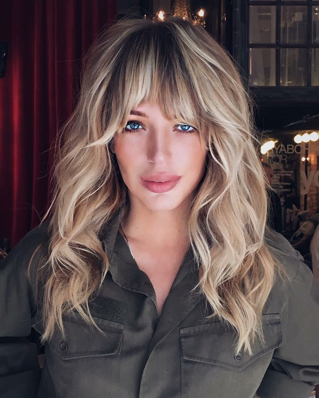 Амбрэ на средние волосы с челкой