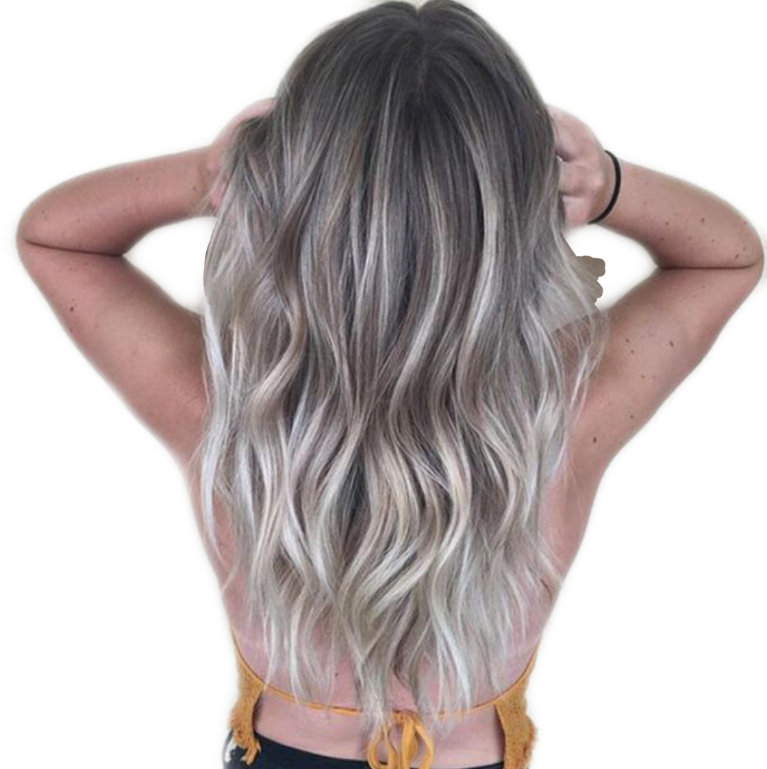 Седой балаяж на русые