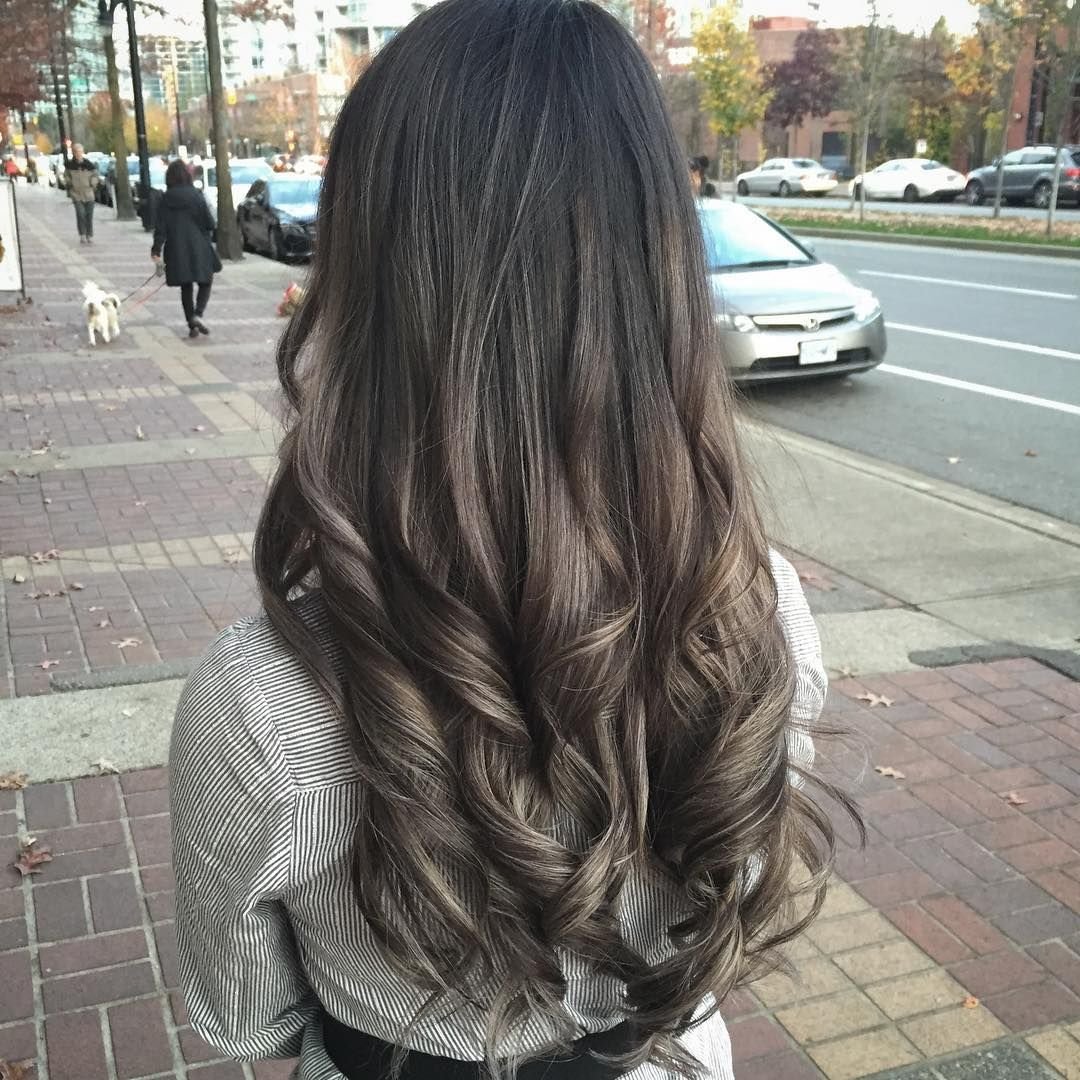 Окрашивание в холодные оттенки темные волосы