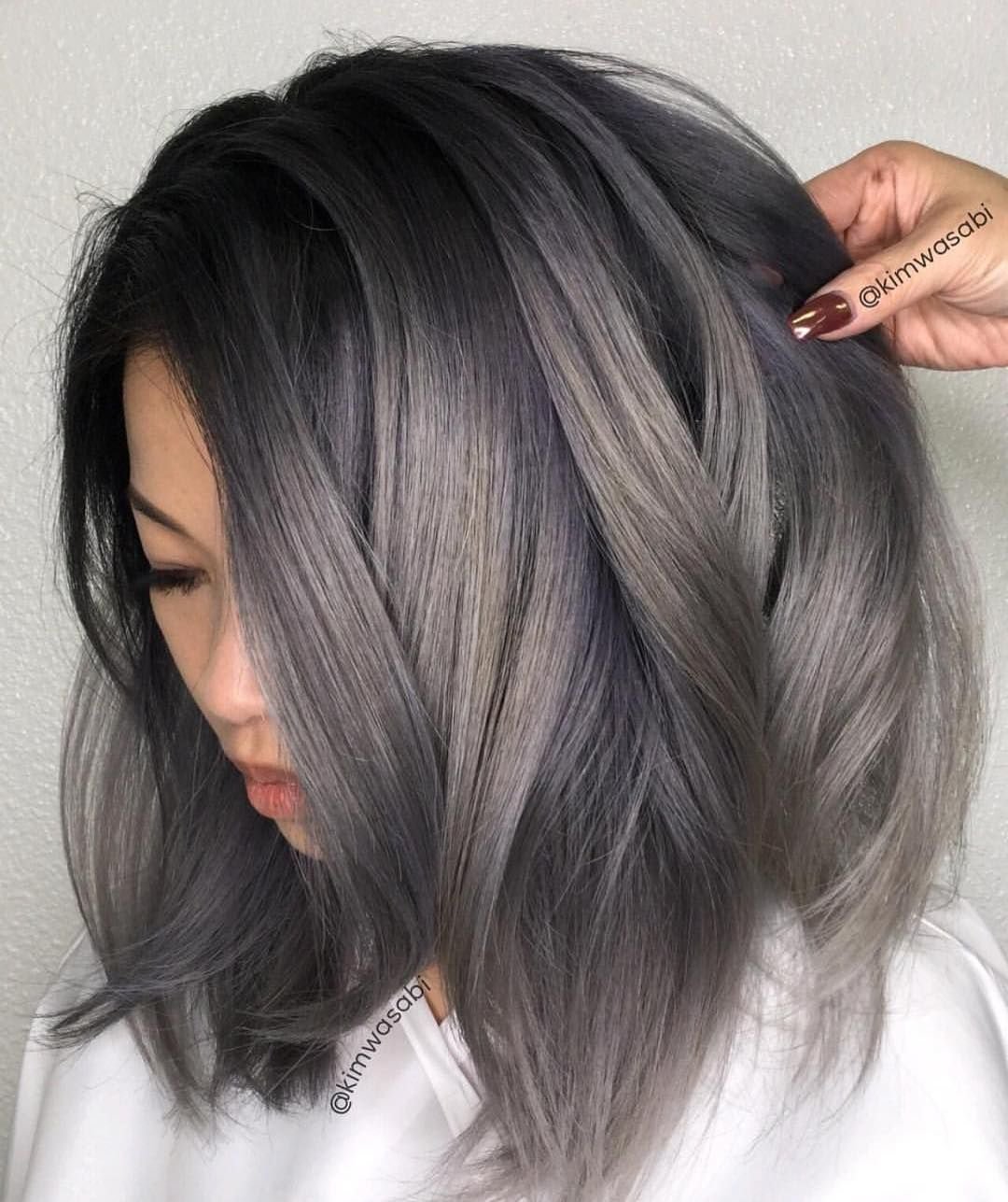 Шатуш балаяж пепельный мелирование