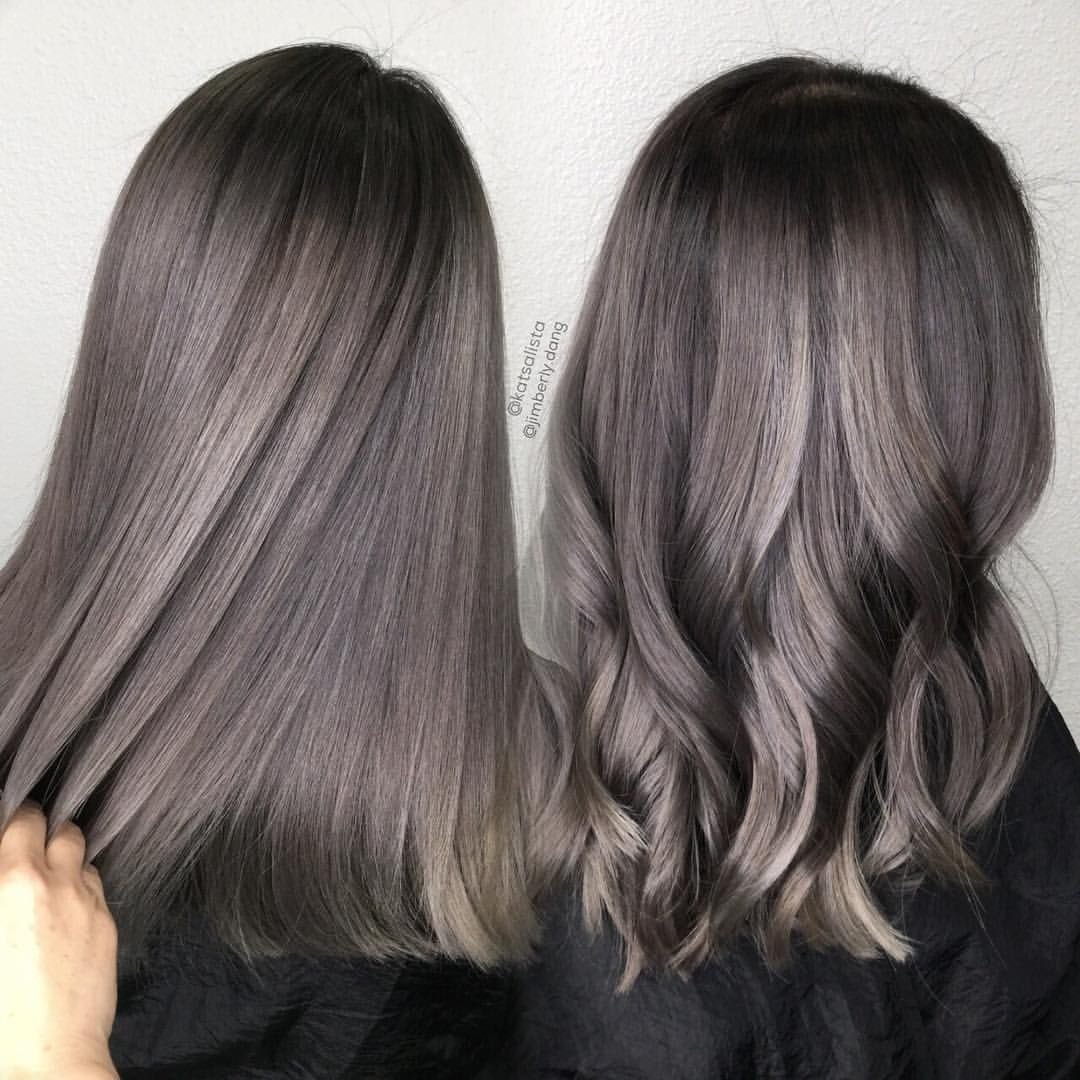 Пепельный каштан балаяж