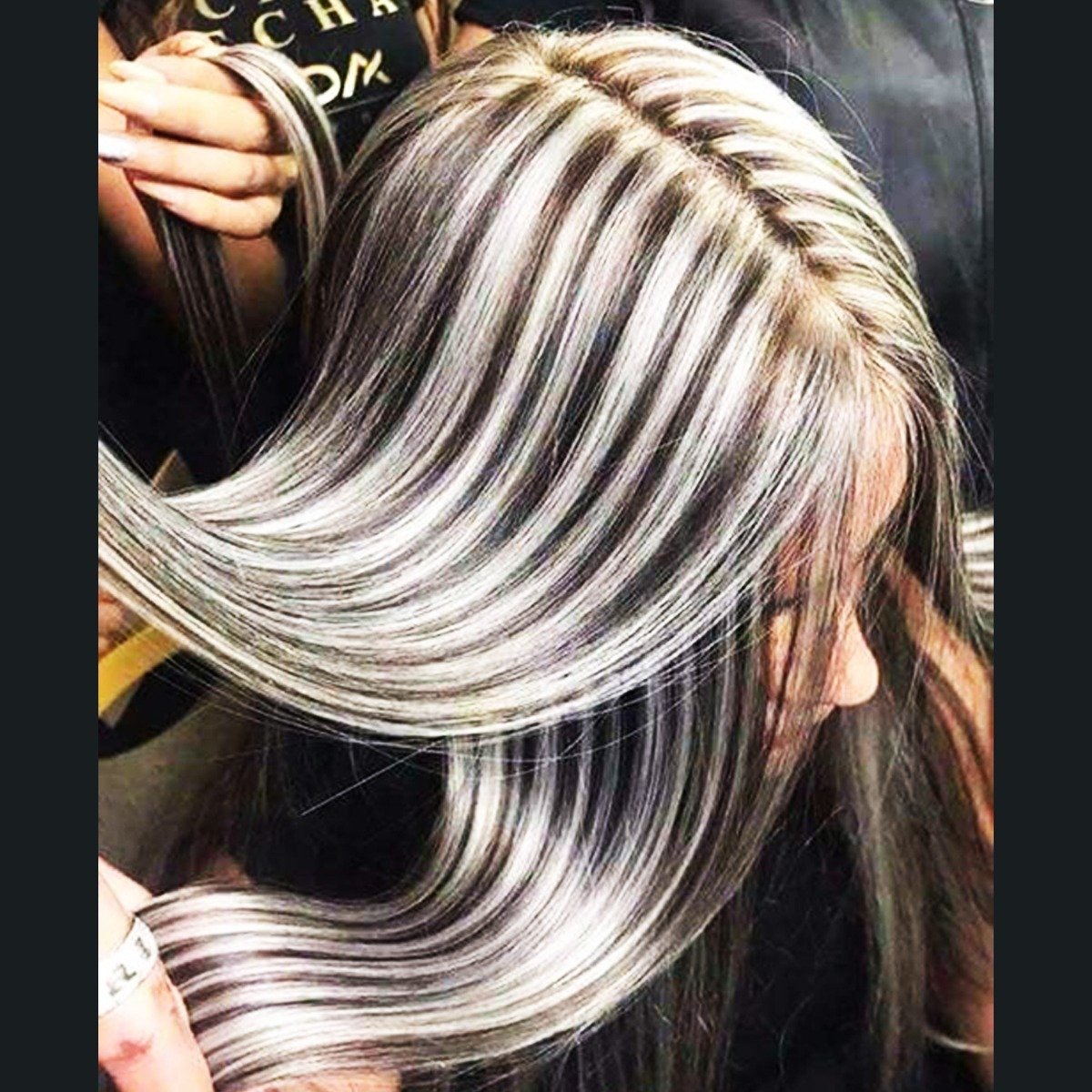 Окрашивание волос полосками