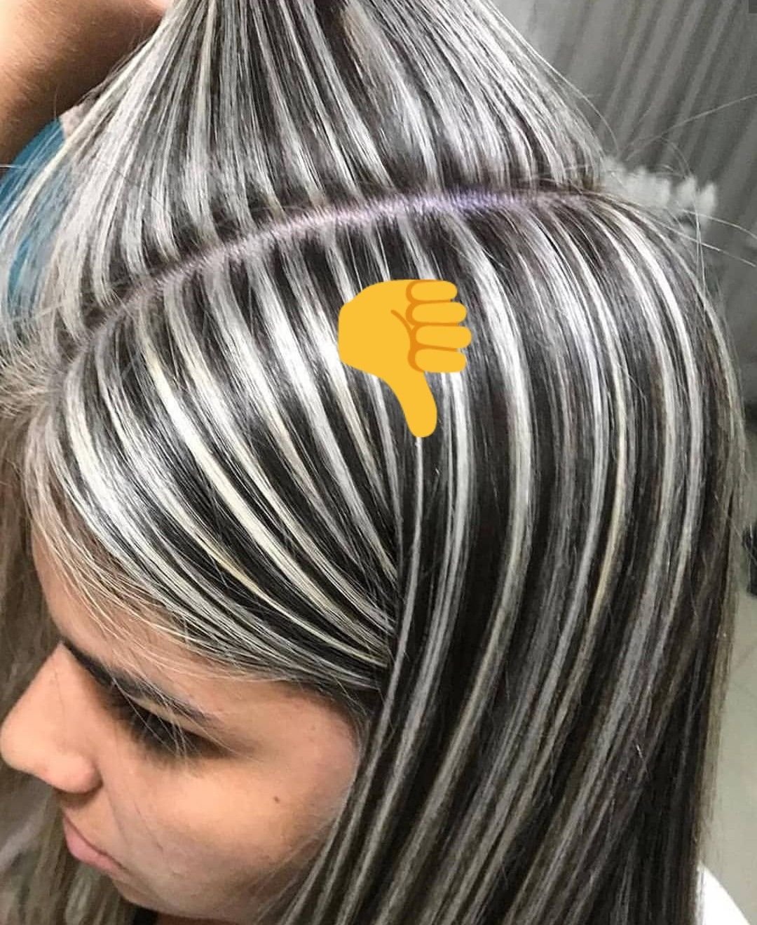 Мелирование полосками