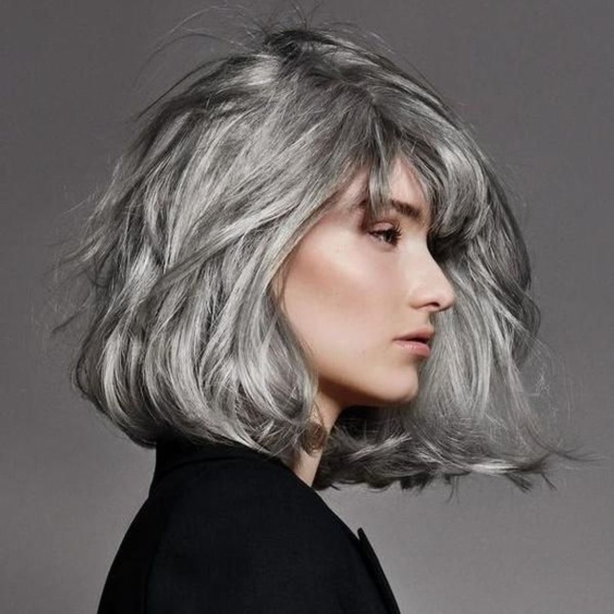 Колорирование седых волос