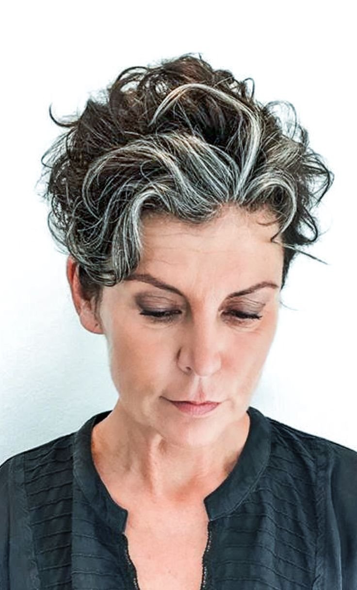 Мелирование на короткие Седые волосы