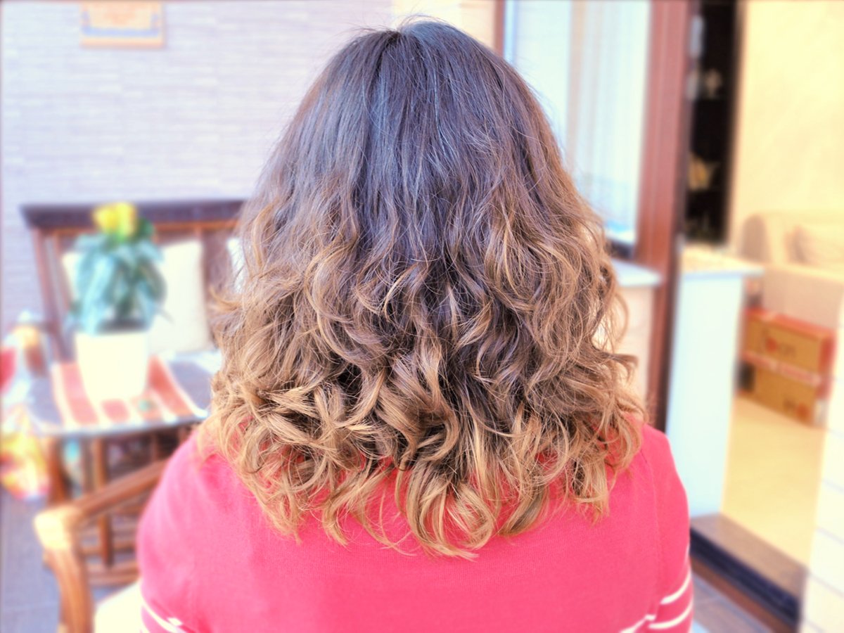 Химическая завивка кончиков волос