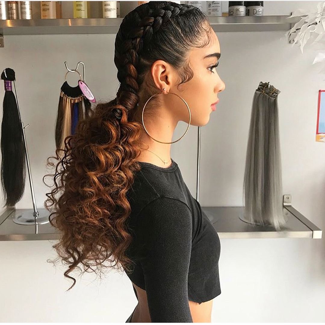 Кудри на косички